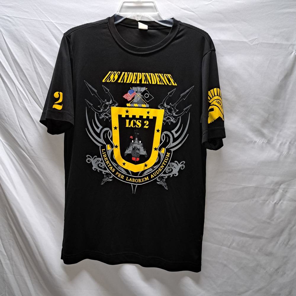 USS INDEPENDENCE LCS2 US NAVY Front Back Sleeves Graphic Print Pullover Shirt
